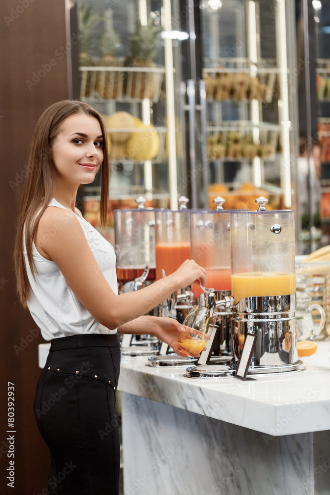 Tasty fresh juices for the lunch Tasty fresh juices for the lunch