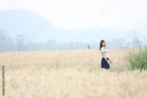 Young woman in meadow