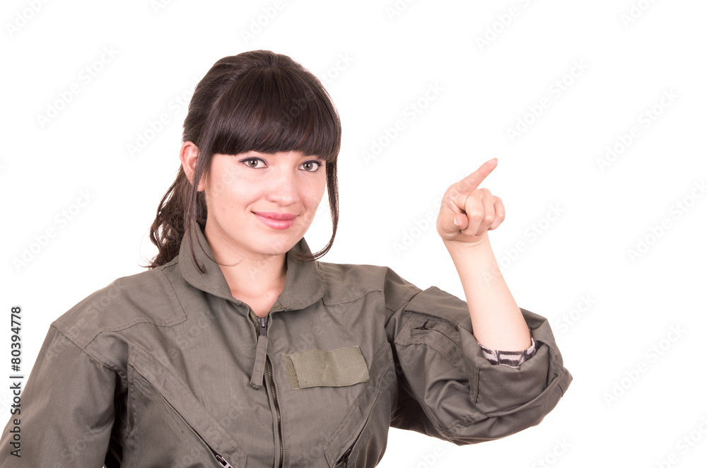 beautiful young female pilot wearing uniform beautiful young female pilot wearing uniform
