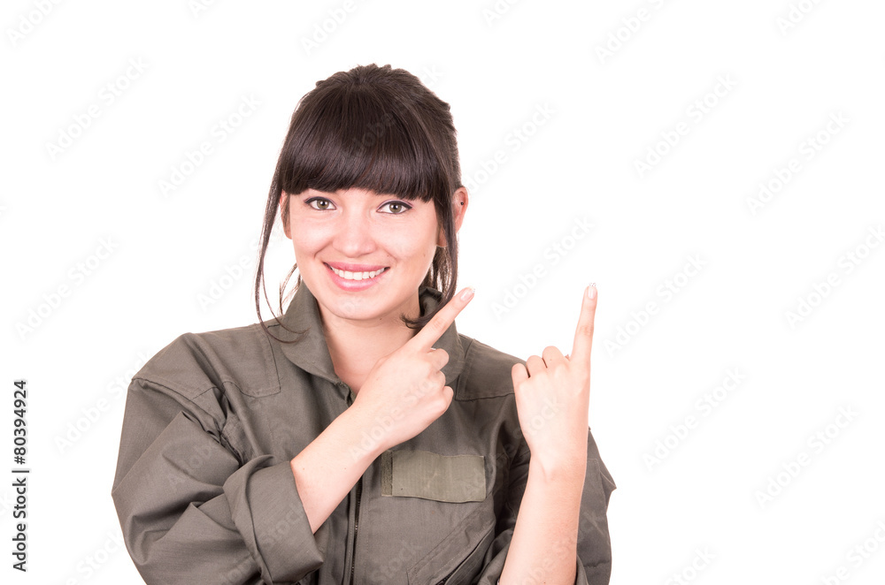 beautiful young female pilot wearing uniform beautiful young female pilot wearing uniform
