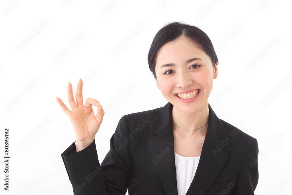 Asian businesswoman on white background Asian businesswoman on white background