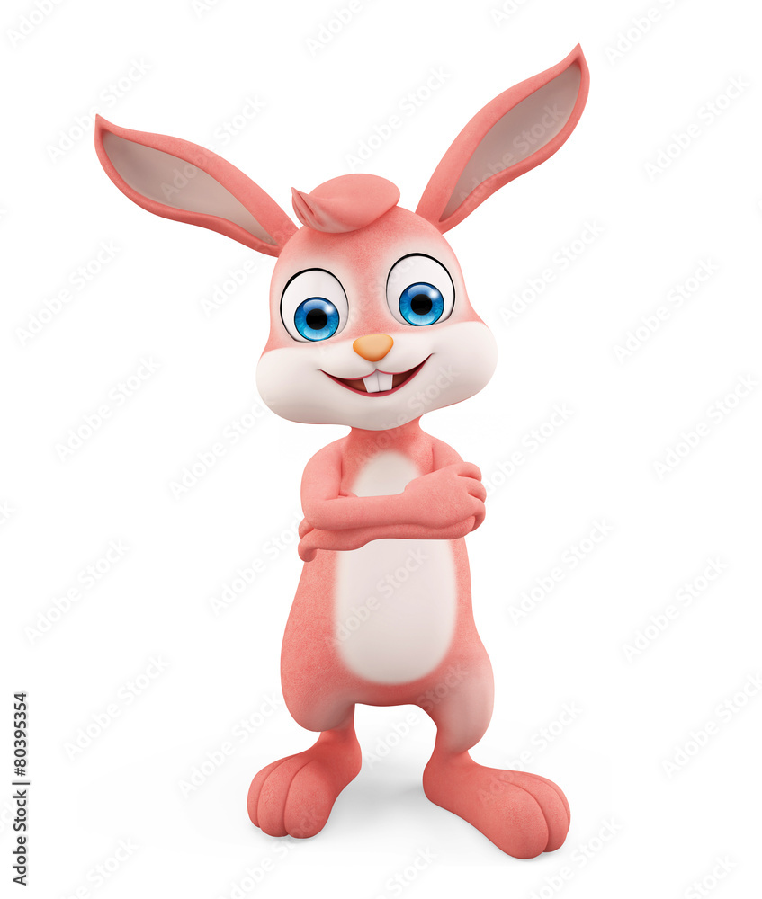 Easter bunny with folding hand