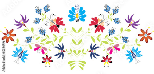 Folk floral pattern