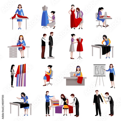 Dressmaker Icons Set