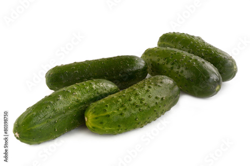 small fresh cucumbers