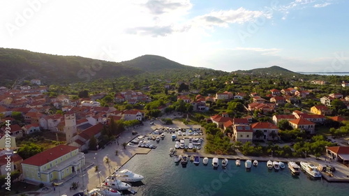 Aerial footage of beautiful harbour photo