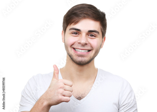Smiling young man isolated ...