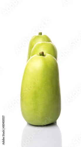 Calabash vegetable over white background