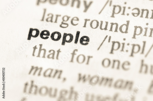 Dictionary definition of word people