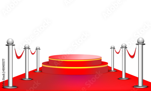 Red podium