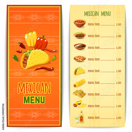 Mexican Food Menu