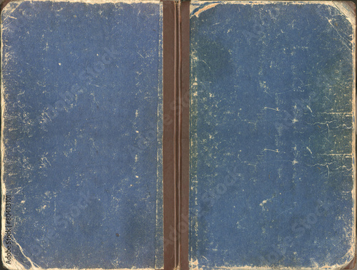 Old blue shabby book cover