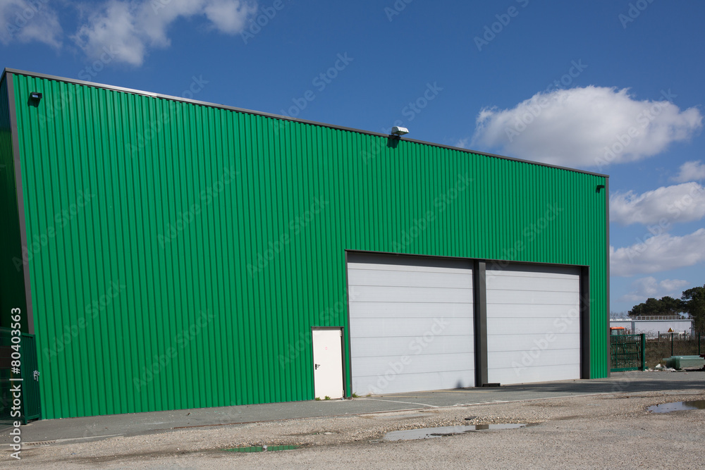 The exterior of a modern warehouse The exterior of a modern warehouse