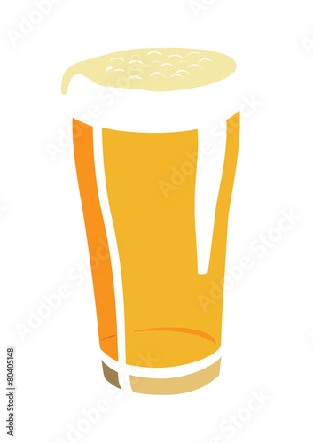 Vector image of beer glass