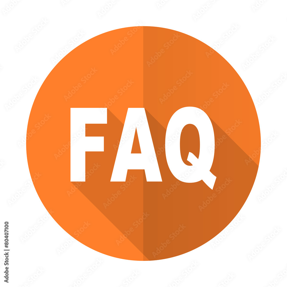 faq orange flat icon faq orange flat icon
