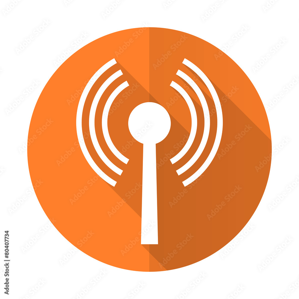 wifi orange flat icon wireless network sign wifi orange flat icon wireless network sign