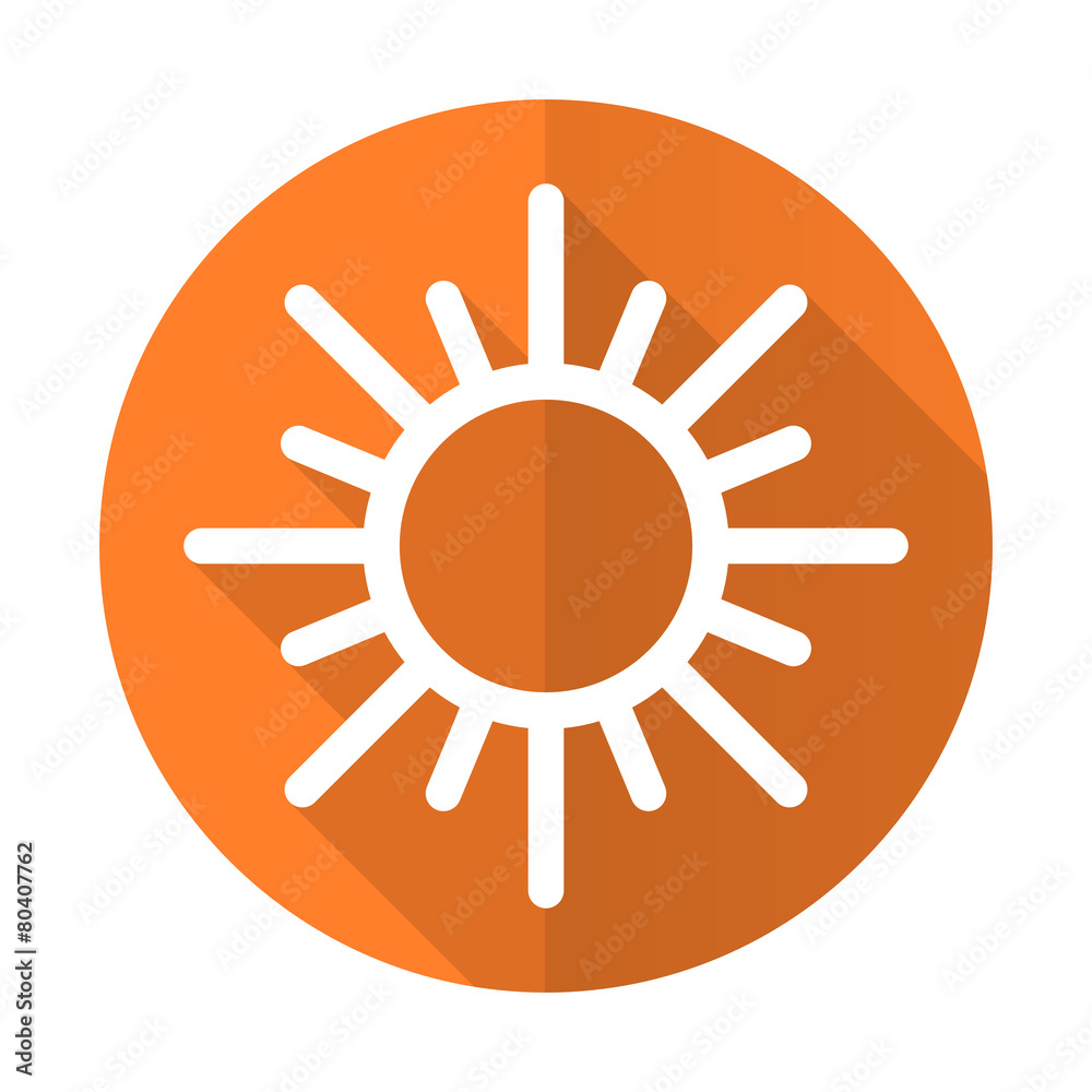sun orange flat icon waether forecast sign sun orange flat icon waether forecast sign