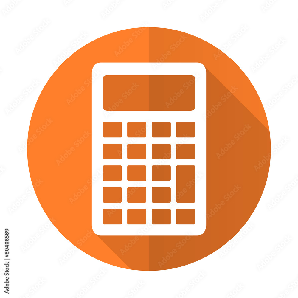 calculator orange flat icon calculator orange flat icon