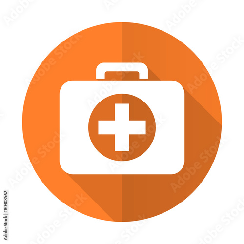 first aid orange flat icon hospital orange flat icon