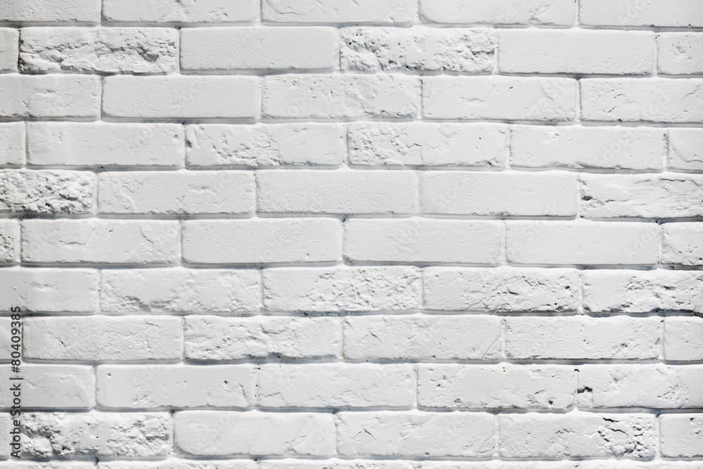 Fototapeta premium White aged brick wall background