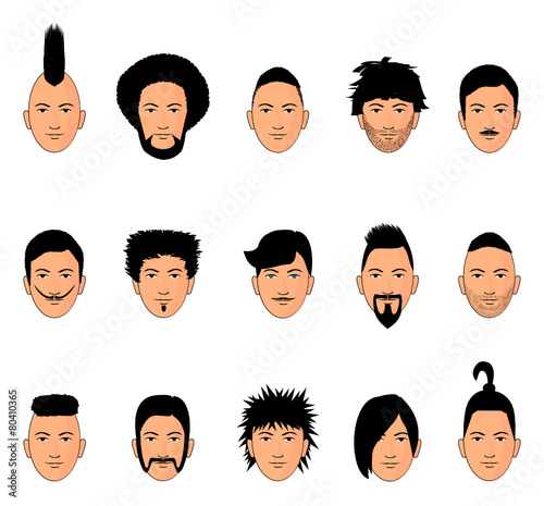 visages masculins