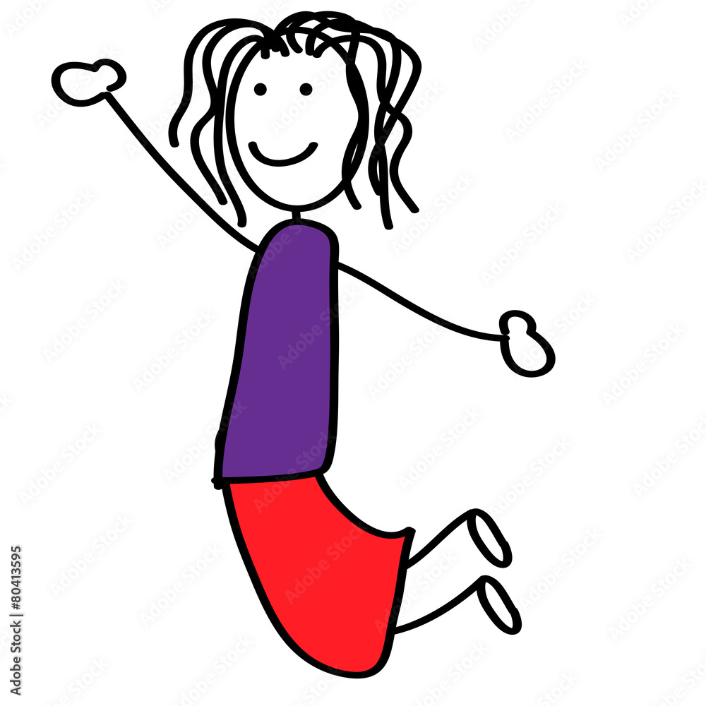 Strichmännchen Freude Stock Vector Adobe Stock