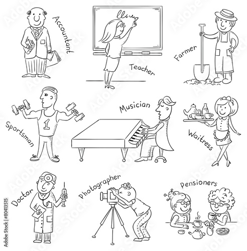 Cartoon Profession Set