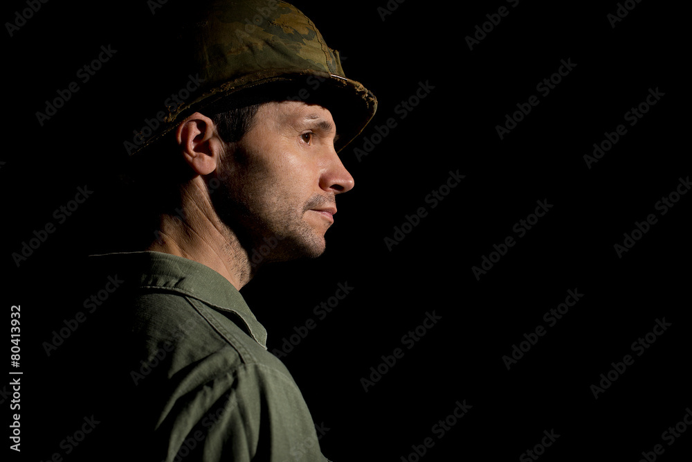 Vietnam War Period GI In Profile