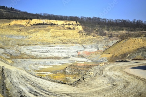 Big mine with yellowish soil