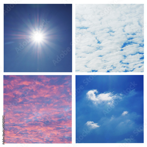 Sonne und Wolken Collage