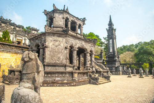 Tomb of Khai Dinh emperor in Hue, Vietnam.