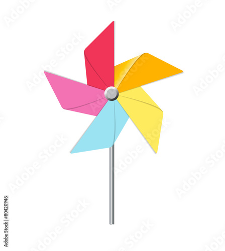 Windmill Toy Vector Illustration