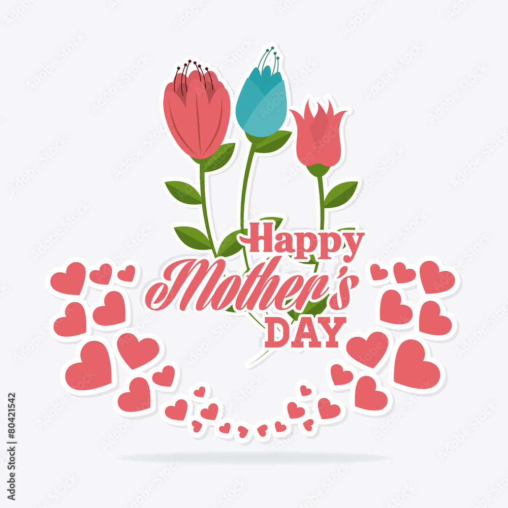 Happy mothers day card design. Happy mothers day card design.