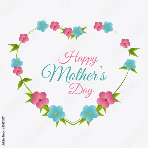Happy mothers day card design.