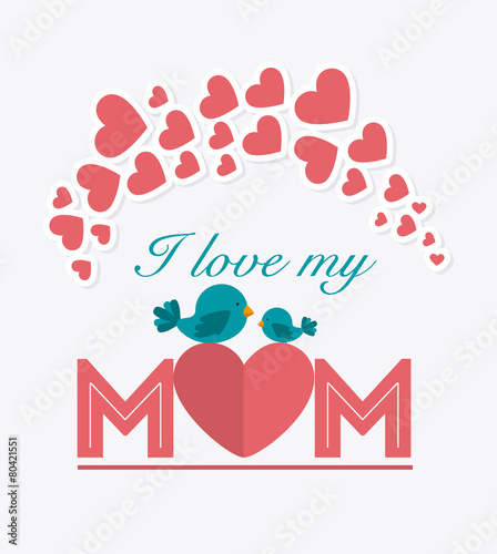 Happy mothers day card design.