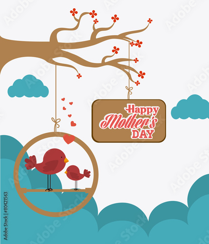 Happy mothers day card design.