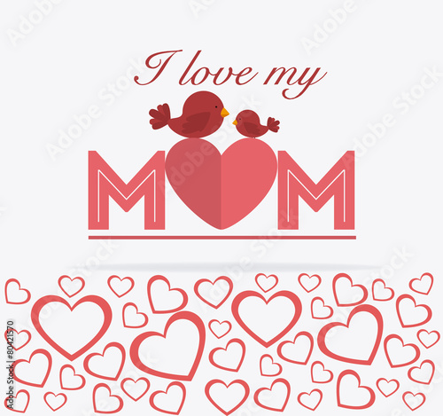 Happy mothers day card design.