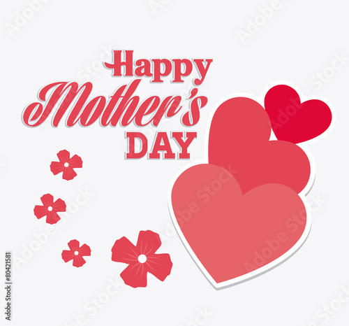 Happy mothers day card design.