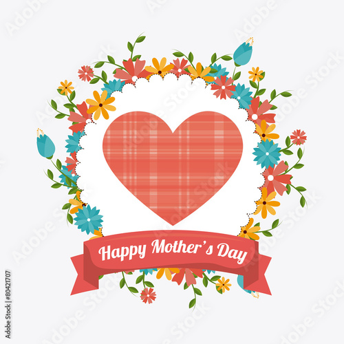 Happy mothers day card design.