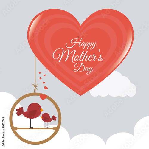 Happy mothers day card design.