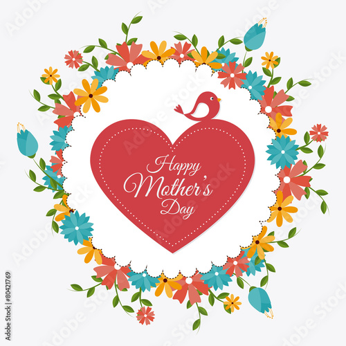 Happy mothers day card design.