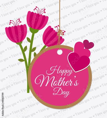 Happy mothers day card design.