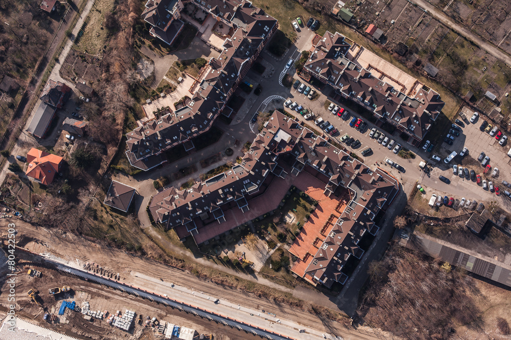 Fototapeta premium aerial view of wroclaw city in Poland