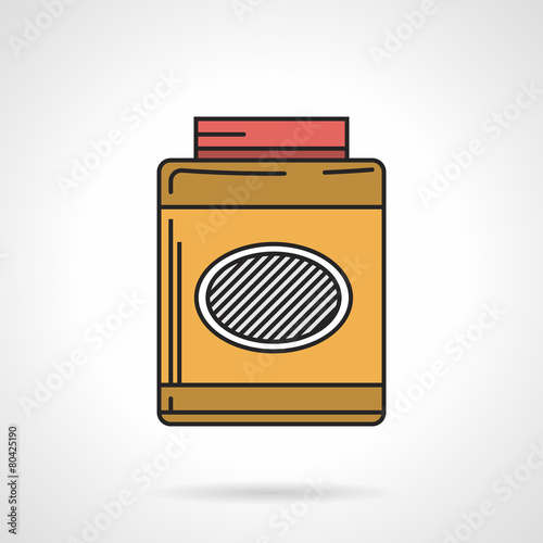 Flat style vector icon for gainer supplements
