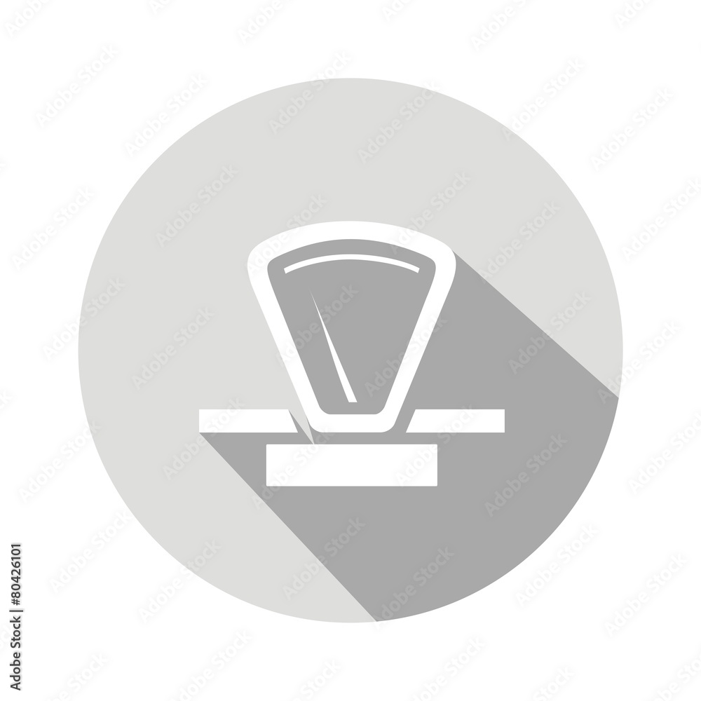 Icono balanza 70s gris botón sombra Icono balanza 70s gris botón sombra