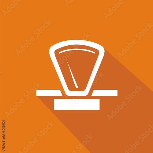 Icono balanza 70s naranja sombra