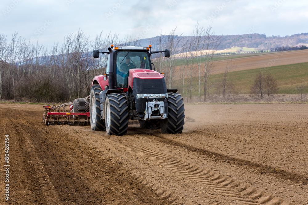 Obraz premium Spring field works