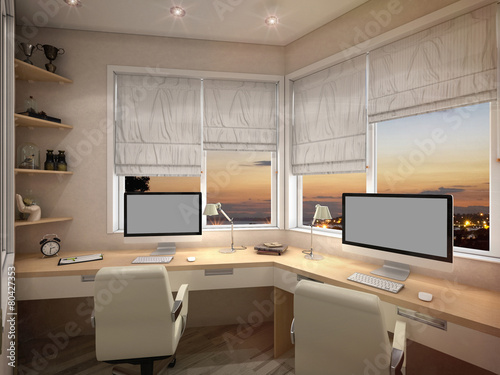 3d visualization Home Office © richman21