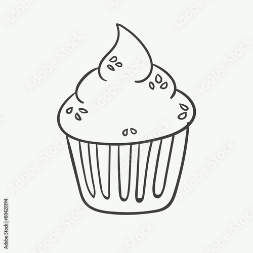 Hand drawn cake
