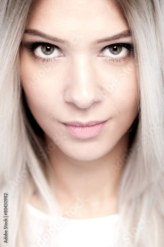 beautiful blond girl portrait
